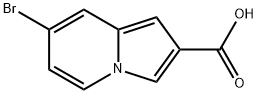 2-Indolizinecarboxylic acid, 7-bromo- Struktur