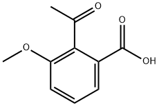 Benzoic acid, 2-acetyl-3-methoxy- Structure