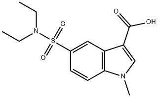 5-(N,N-Diethylsulfamoyl)-1-methyl-1H-indole-3-carboxylic acid 化学構造式