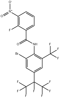 Benzamide, N-[2-bromo-4-[1,2,2,2-tetrafluoro-1-(trifluoromethyl)ethyl]-6-(trifluoromethyl)phenyl]-2-fluoro-3-nitro- Structure