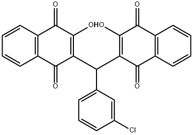 1,4-Naphthalenedione, 2,2'-[(3-chlorophenyl)methylene]bis[3-hydroxy- Structure