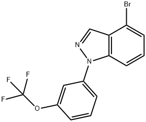 1H-Indazole, 4-bromo-1-[3-(trifluoromethoxy)phenyl]- 结构式