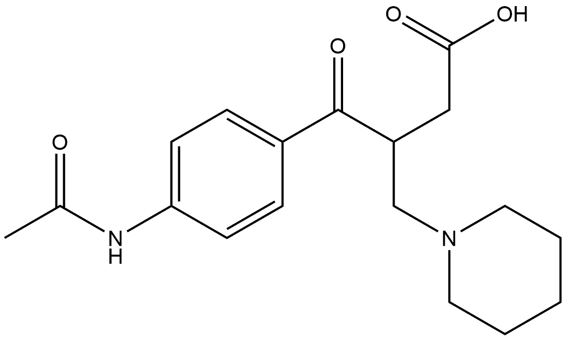 1-Piperidinebutanoic acid, β-[4-(acetylamino)benzoyl]-|