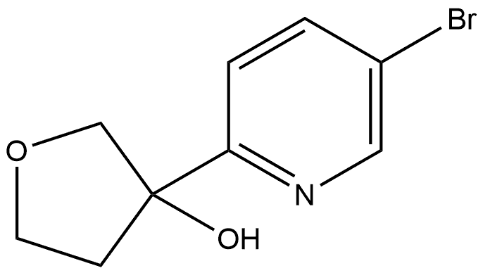 3-(5-bromo-2-pyridyl)tetrahydrofuran-3-ol Struktur