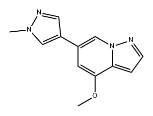 Pyrazolo[1,5-a]pyridine, 4-methoxy-6-(1-methyl-1H-pyrazol-4-yl)- 结构式