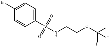 Benzenesulfonamide, 4-bromo-N-[2-(trifluoromethoxy)ethyl]- 化学構造式