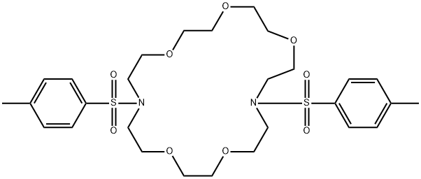 1,4,7,13,16-Pentaoxa-10,19-diazacycloheneicosane, 10,19-bis[(4-methylphenyl)sulfonyl]- Structure