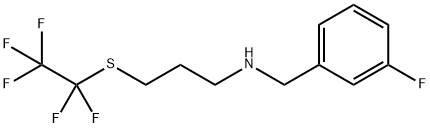 (3-Fluoro-benzyl)-(3-pentafluoroethylsulfanyl-propyl)-amine Structure