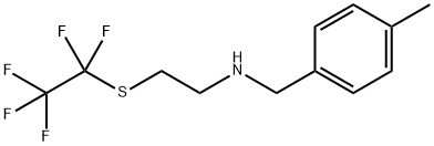 (4-Methyl-benzyl)-(2-pentafluoroethylsulfanylethyl)-amine Structure