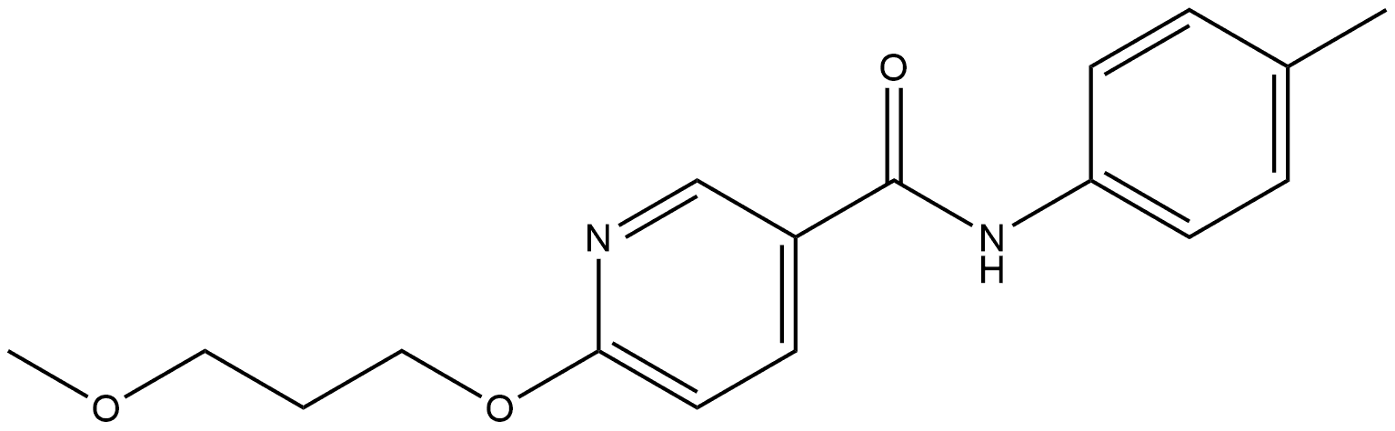 6-(3-Methoxypropoxy)-N-(4-methylphenyl)-3-pyridinecarboxamide Struktur