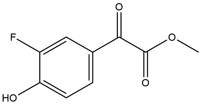 Methyl 3-fluoro-4-hydroxy-α-oxobenzeneacetate Struktur