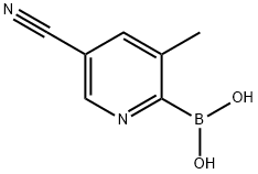 Boronic acid, B-(5-cyano-3-methyl-2-pyridinyl)- 化学構造式