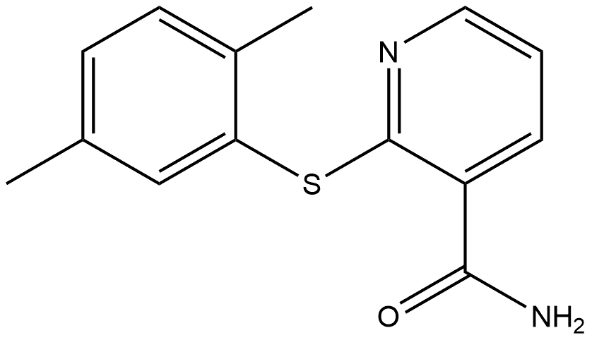 2-[(2,5-Dimethylphenyl)thio]-3-pyridinecarboxamide Structure