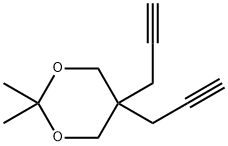 1,3-Dioxane, 2,2-dimethyl-5,5-di-2-propyn-1-yl- Struktur