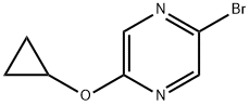 Pyrazine, 2-bromo-5-(cyclopropyloxy)- Struktur