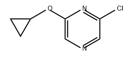 Pyrazine, 2-chloro-6-(cyclopropyloxy)- 化学構造式