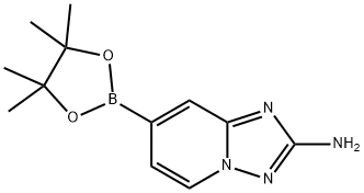 7-(4,4,5,5-四甲基-1,3,2-二氧硼杂环戊烷-2-基)-[1,2,4]三唑并[1,5-A]吡啶-2-胺,1210048-24-0,结构式
