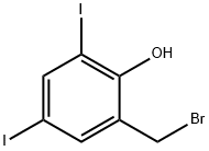 Phenol, 2-(bromomethyl)-4,6-diiodo- Structure