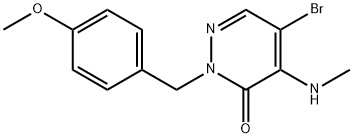 3(2H)-Pyridazinone, 5-bromo-2-[(4-methoxyphenyl)methyl]-4-(methylamino)- Structure