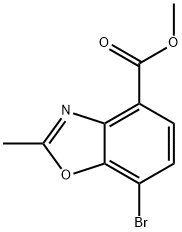 4-Benzoxazolecarboxylic acid, 7-bromo-2-methyl-, methyl ester Structure