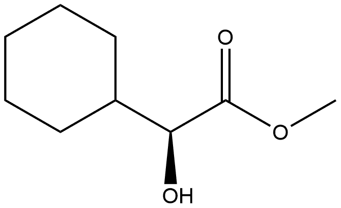 Cyclohexaneacetic acid, α-hydroxy-, methyl ester, (αS)- 化学構造式