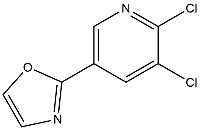 2-(5,6-Dichloropyridin-3-yl)oxazole,1211515-09-1,结构式