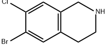 Isoquinoline, 6-bromo-7-chloro-1,2,3,4-tetrahydro- Struktur
