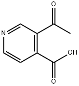 4-Pyridinecarboxylic acid, 3-acetyl- 化学構造式