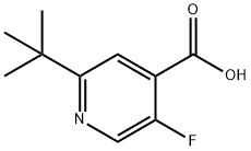 4-Pyridinecarboxylic acid, 2-(1,1-dimethylethyl)-5-fluoro- 化学構造式