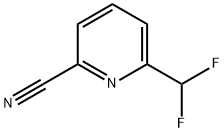 2-Pyridinecarbonitrile, 6-(difluoromethyl)- Struktur