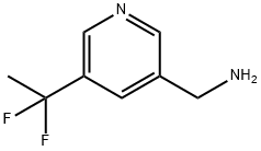 3-Pyridinemethanamine, 5-(1,1-difluoroethyl)- Structure