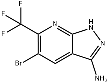 1H-Pyrazolo[3,4-b]pyridin-3-amine, 5-bromo-6-(trifluoromethyl)- Struktur