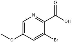 2-Pyridinecarboxylic acid, 3-bromo-5-methoxy- Structure