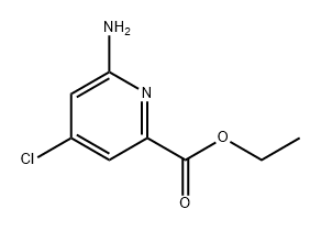 2-Pyridinecarboxylic acid, 6-amino-4-chloro-, ethyl ester Struktur