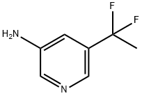 3-Pyridinamine, 5-(1,1-difluoroethyl)- Structure
