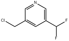 Pyridine, 3-(chloromethyl)-5-(difluoromethyl)- Struktur