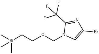 4-Bromo-2-(trifluoromethyl)-1-[[2-(trimethylsilyl)ethoxy]methyl]-1H-imidazole 化学構造式