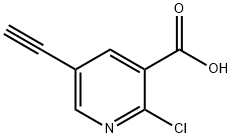 3-Pyridinecarboxylic acid, 2-chloro-5-ethynyl- Structure