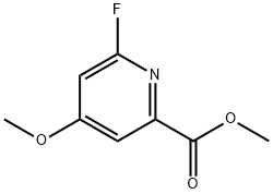 2-Pyridinecarboxylic acid, 6-fluoro-4-methoxy-, methyl ester 化学構造式