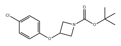 1-Azetidinecarboxylic acid, 3-(4-chlorophenoxy)-, 1,1-dimethylethyl ester Struktur