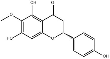 (2R)-2,3-Dihydro-5,7-dihydroxy-2-(4-hydroxyphenyl)-6-methoxy-4H-1-benzopyran-4-one Structure