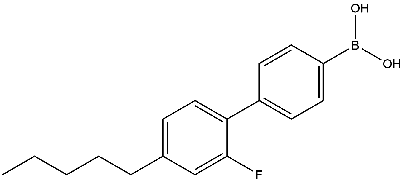 Boronic acid, (2'-fluoro-4'-pentyl[1,1'-biphenyl]-4-yl)-,121219-15-6,结构式