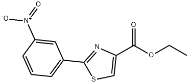 4-Thiazolecarboxylic acid, 2-(3-nitrophenyl)-, ethyl ester,121262-07-5,结构式