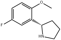 (S)-2-(5-fluoro-2-methoxyphenyl)pyrrolidine Struktur