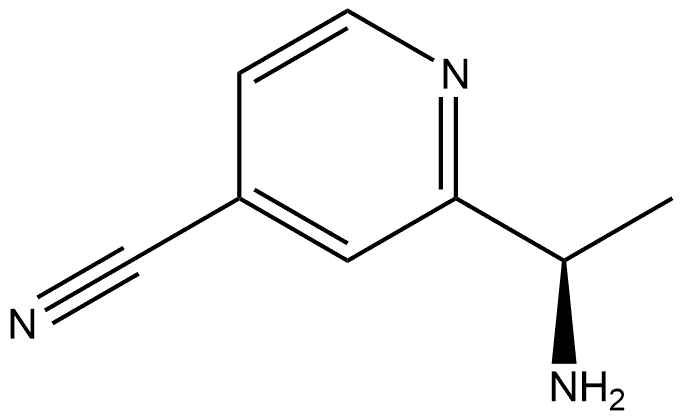 2-[(1R)-1-Aminoethyl]-4-pyridinecarbonitrile 化学構造式