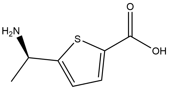 (R)-5-(1-氨基乙基)噻吩-2-羧酸,1212850-63-9,结构式