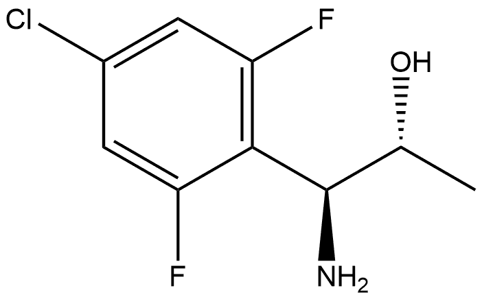 (1S,2R)-1-AMINO-1-(4-CHLORO-2,6-DIFLUOROPHENYL)PROPAN-2-OL 化学構造式