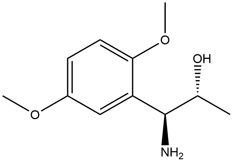 (1S,2R)-1-AMINO-1-(2,5-DIMETHOXYPHENYL)PROPAN-2-OL 结构式