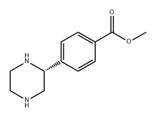 Benzoic acid, 4-(2R)-2-piperazinyl-, methyl ester Structure