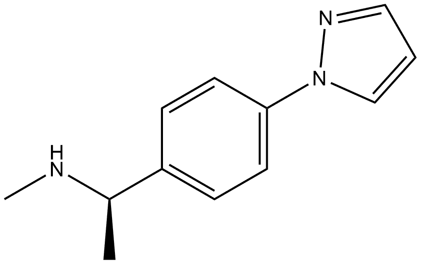 (R)-1-(4-(1H-pyrazol-1-yl)phenyl)-N-methylethan-1-amine 结构式